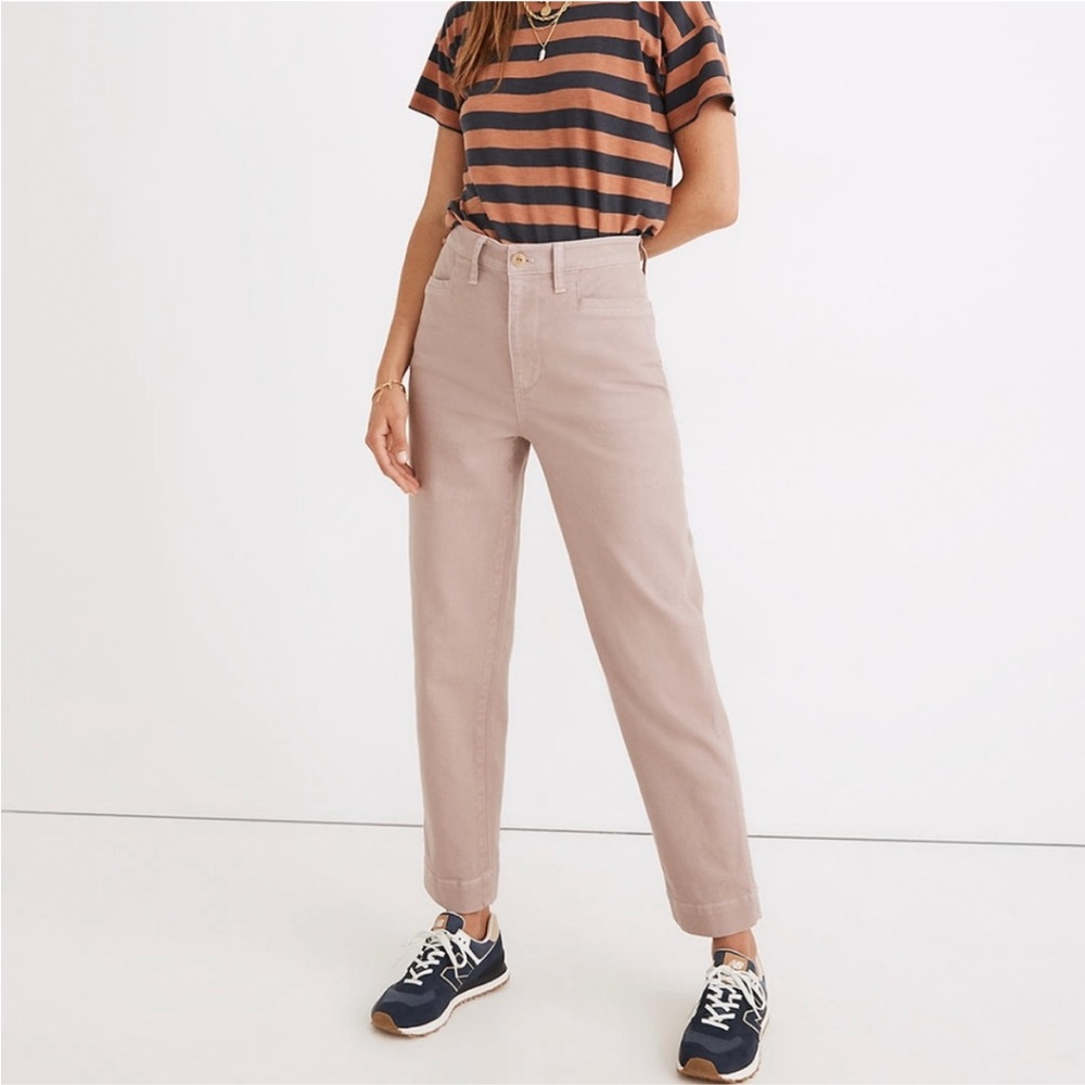 Madewell Emmett Tapered Slim Pants in Rose